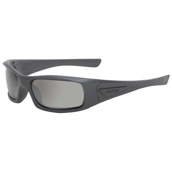 Ballistic Safety Glasses, Wraparound Gray Mirror Polycarbonate Lens, Anti-Fog, Scratch-Resistant