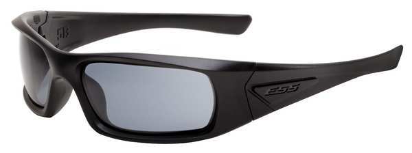 Ballistic Safety Glasses, Wraparound Smoke Gray Polycarbonate Lens, Anti-Fog, Scratch-Resistant