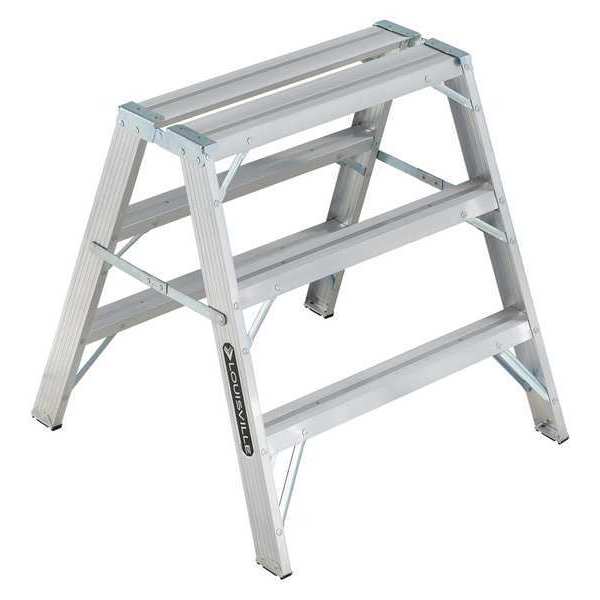 Sawhorse Ladder, Aluminum, 34-3/4 W, 37 H