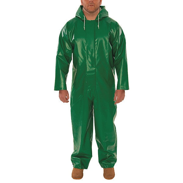 Safetyflex FR Coverall Rain Suit, Green, 4XL