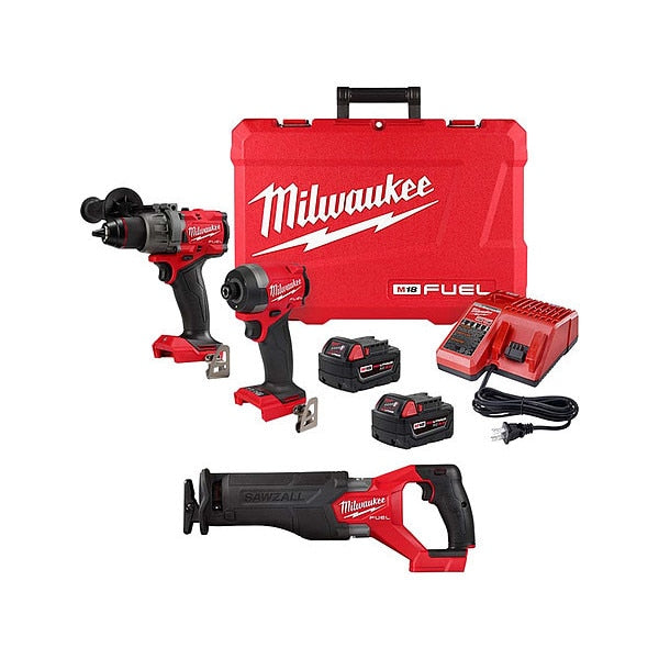 M18 Fuel Combo Kit, 3 Bare Tools, Charger