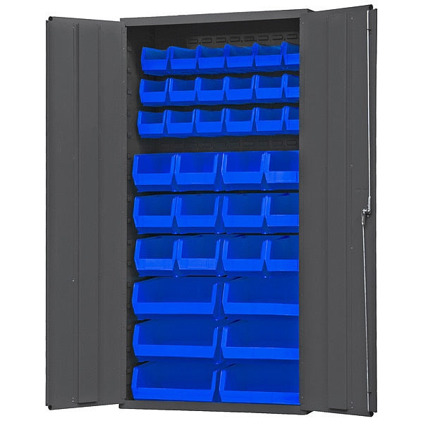 Extra-Heavy Duty Bin Cabinet, 36 in W, 72 in H, 18