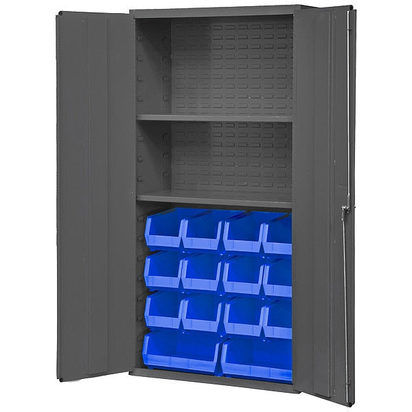 Extra-Heavy Duty Bin Cabinet, 36 in W, 72 in H, 18