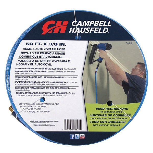 PVC Air Hose, Blue, 3/8
