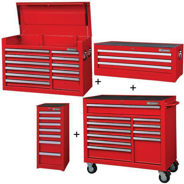 Rolling Cabinet, Intermediate, Side, Red