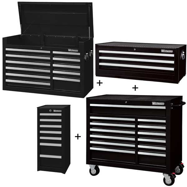 Rolling Cabinet, Intermediate, Side, Black