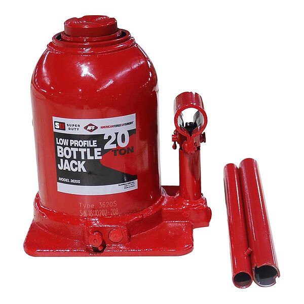 Bottle Jack, 20 ton, Max Lift 13 3/4