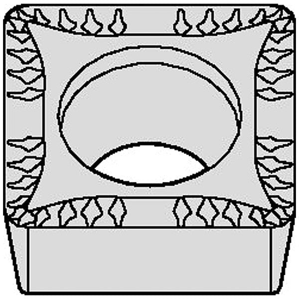 Positive Insert Geo Mu, Carbide, Square