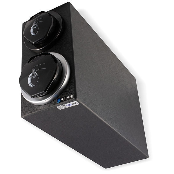 Lid Dispenser Cabinet, 15 1/8 in H, Black