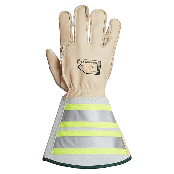 Knit Gloves, White, 2XL Glove Size, PR