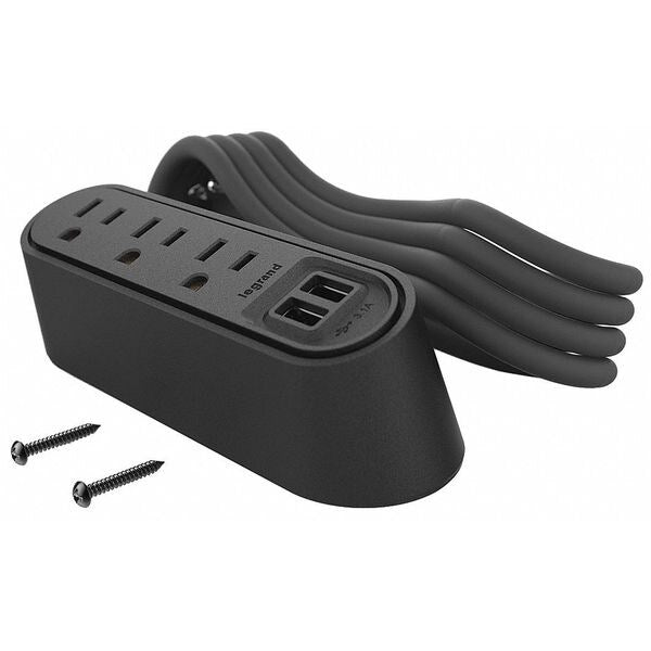 Desktop Charging Center, 3 Outlet, 2 USB