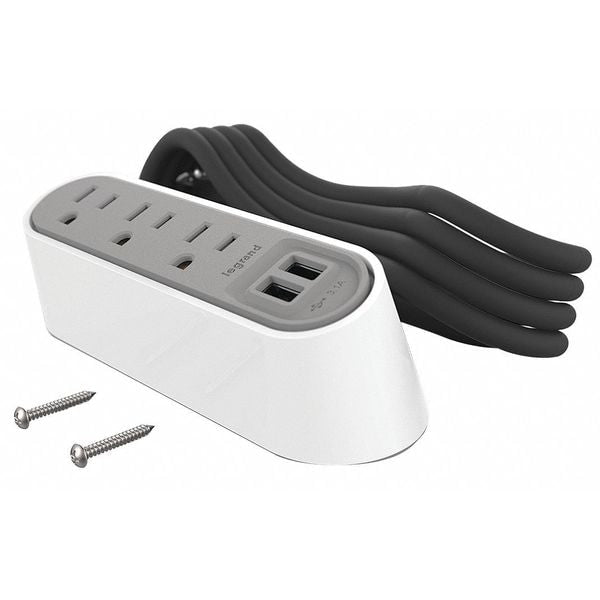 Desktop Charging Center, 3 Outlet, 2 USB