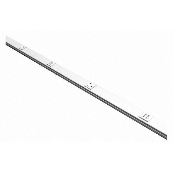 Plugmold, Wh, 3 TR Otlet, 3 USB Port, 5 ft.