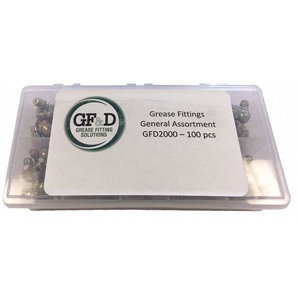 General Grease Fitting Assrtmnt, 100 pcs.