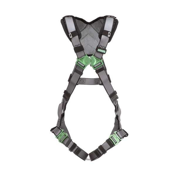 Full Body Harness, Vest Style, 2XL, Nylon, Gray