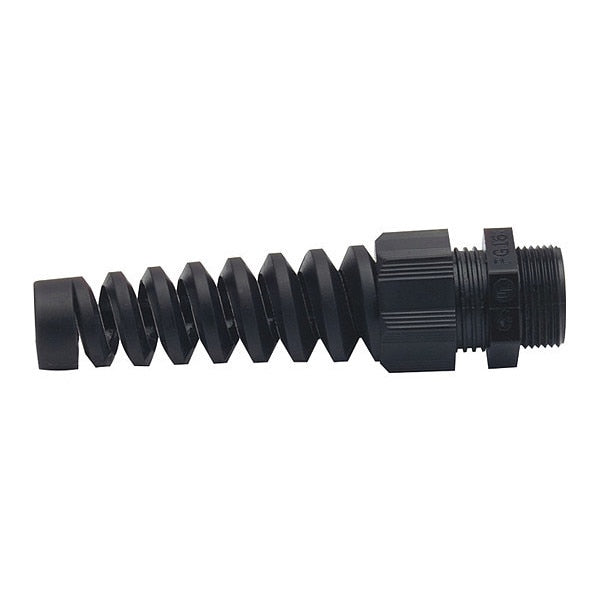 Cord Grip, Spiral, Blk, .35-.63, 3/4
