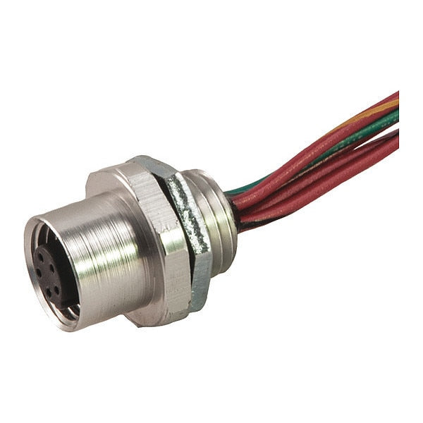 Receptacle, D Key, Fem, 2 Pole, 1/4