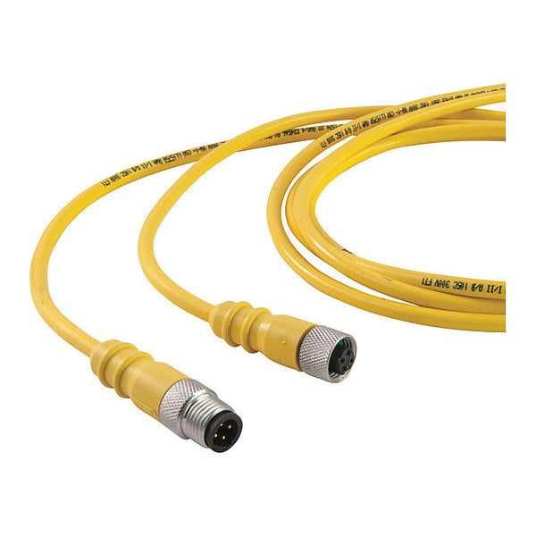 Cordset, Dual Key, TPE, M/Fem, 4 Pole, 12 ft.