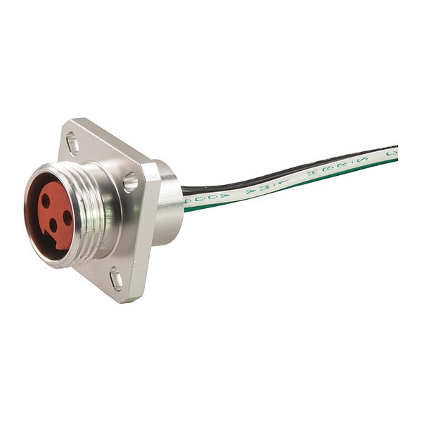 Recptacl, Mini, Hi-Temp, F, Flange, 5 P, 1 ft.