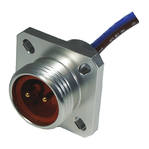 Recptacl, Mini, Hi-Temp, M Flange, 2 P, 1 ft.