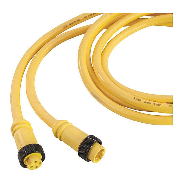 Cordset, MiniPVC, Male/Fale, 5 Pole, 12 ft.