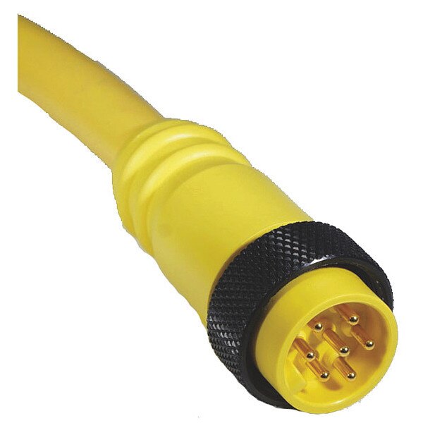 Cordset, Mini, PVC, Male, 8 Pole, 12 ft.