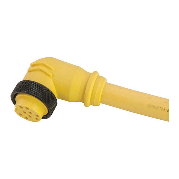 Cordset, Mini, PVC, Female, 10 Pole, 20 ft.