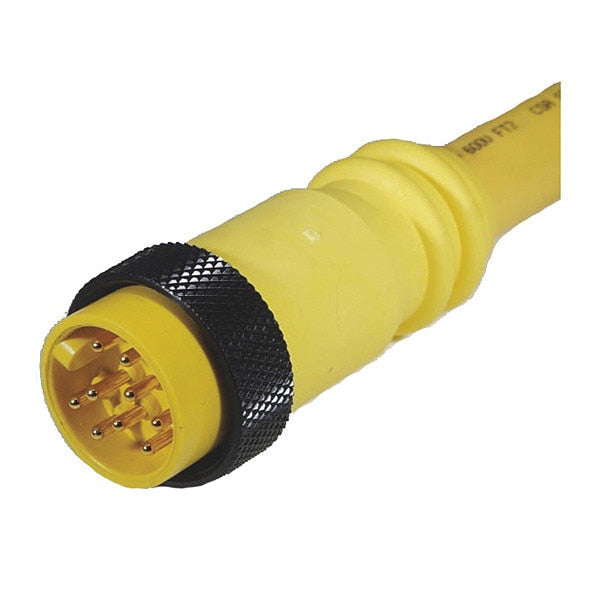 Cordset, Mini, PVC, Male, 12 Pole, 6 ft.