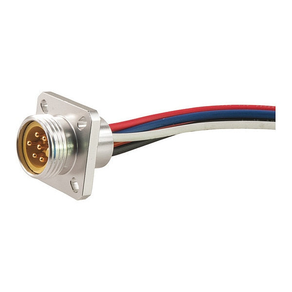 Receptacle, MiniSize, M, Flg Mt 2 P, 1 ft.