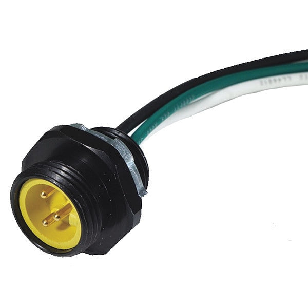 Receptacle, MiniSize, Male, 2 Pole, 1 ft.