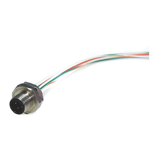 Receptacle, Etherlink M12, M, 4 Pole, 1 ft.