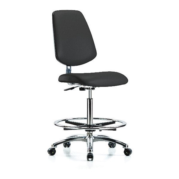 Vinyl High Bench Chair, 25-3/4