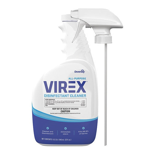 All Purpose, Virex Dsnfctnt Clnr, 32 oz. Trigger Spray Bottle, 4 PK