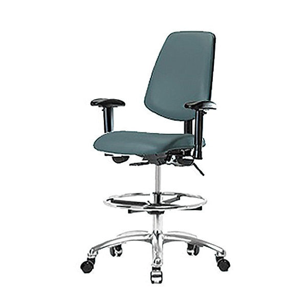 Vin Med Ben Chair w/ Med Bk CF Cast Blu