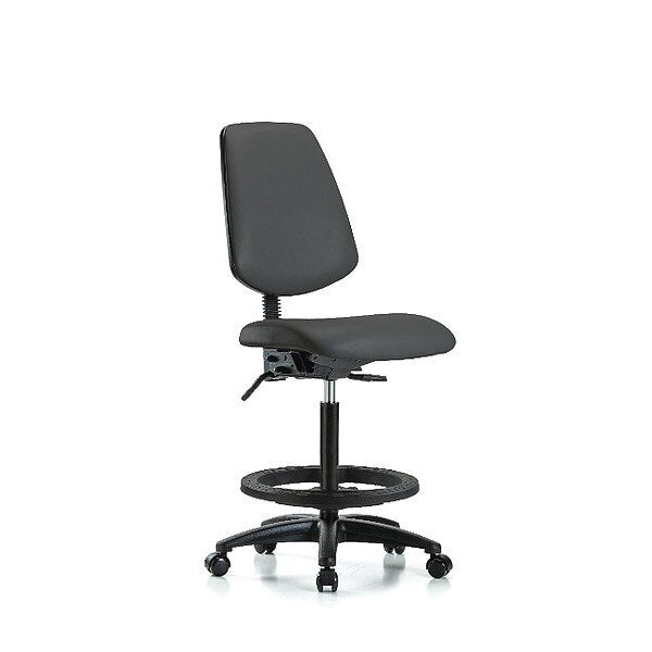 Vin Hi Bench Chair w/ Med Bk BF Cast Gry