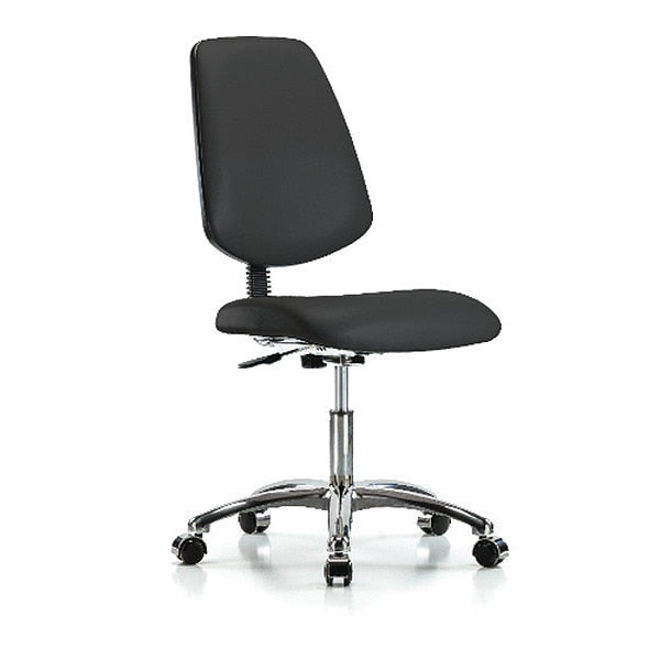 Vin Desk Chair w/ Med Bk Cast BLK CL10