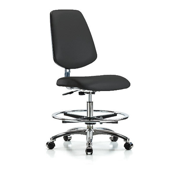 Vin Med Ben Chair w/ Med Bk BLK CL10