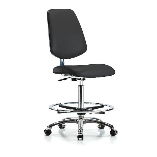 Vin Hi Ben Chair w/ Med Bk Cast BLK CL10