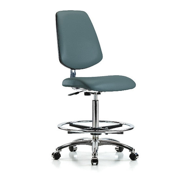 Vin Hi Ben Chair w/ Med Bk Cast Blu CL10