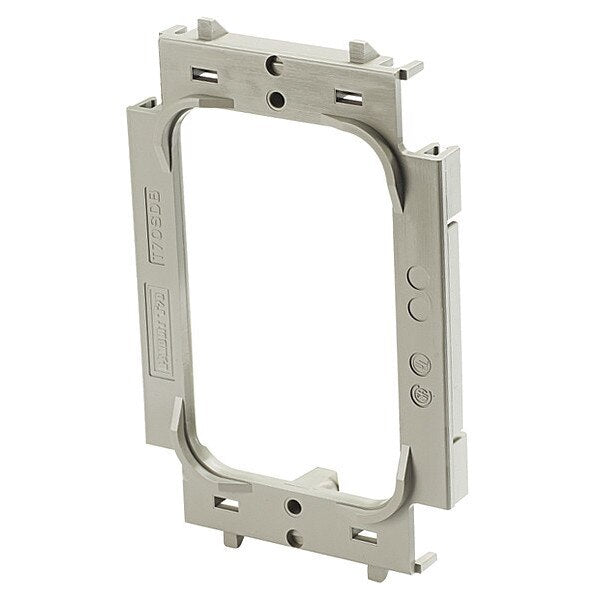 Bracket, Screw-On, Gry, 1-Gang, PK10