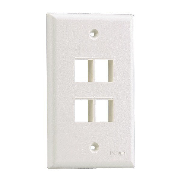 Nk, 4pt, Sg, Flush Mnt Faceplate, Wh