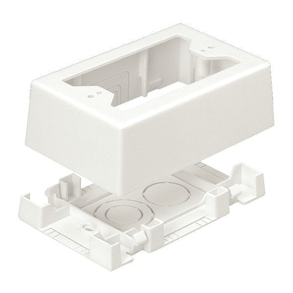 Junction Box, Low V, Adh, Wh, 1-Gang, 5.00