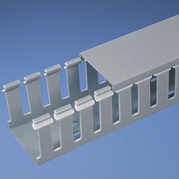 Base Wiring Duct, Type G, Wide Slot, Light Gray, 0.75