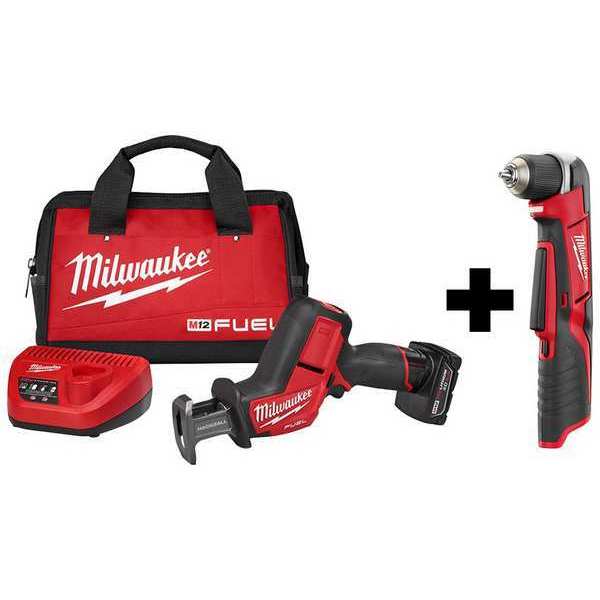 M12 Hackzall Kit and Right Angle Drill