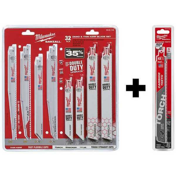 SAWZALL Blade Set 32Pc w 7T 9L Blade
