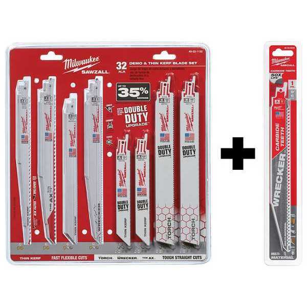SAWZALL Blade Set 32Pc w 9