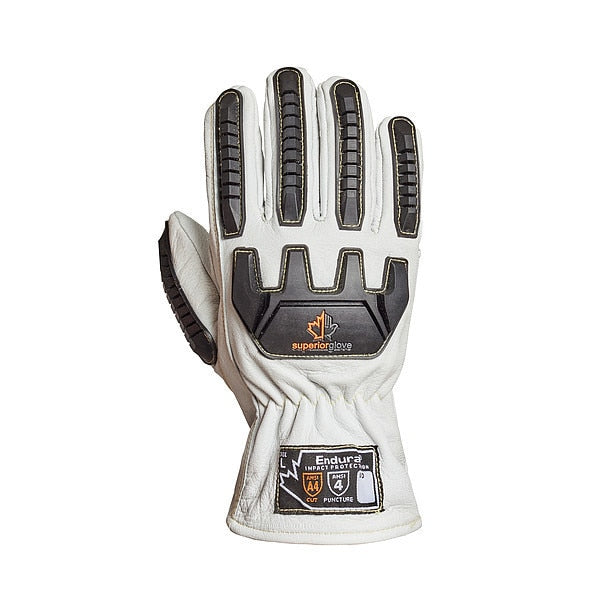 Work Gloves, Drivers, 3XL, Leather, PR