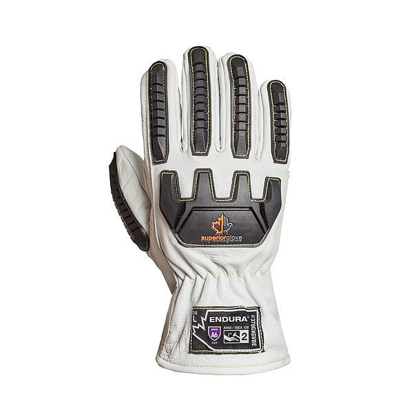 Work Gloves, Drivers, 3XL, Leather, PR