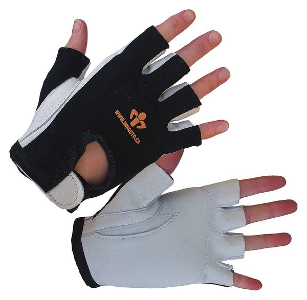 Anti-Vibration Gloves, M, Black/White, PR