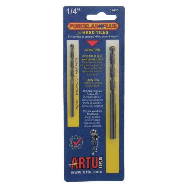 Porcelain Tile Drill Bit, 1/4 In